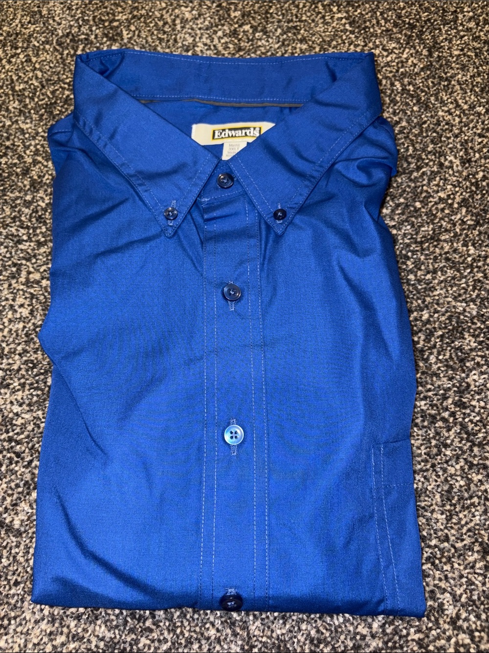 Edwards Men’s Dress Shirt in Cobalt Blue